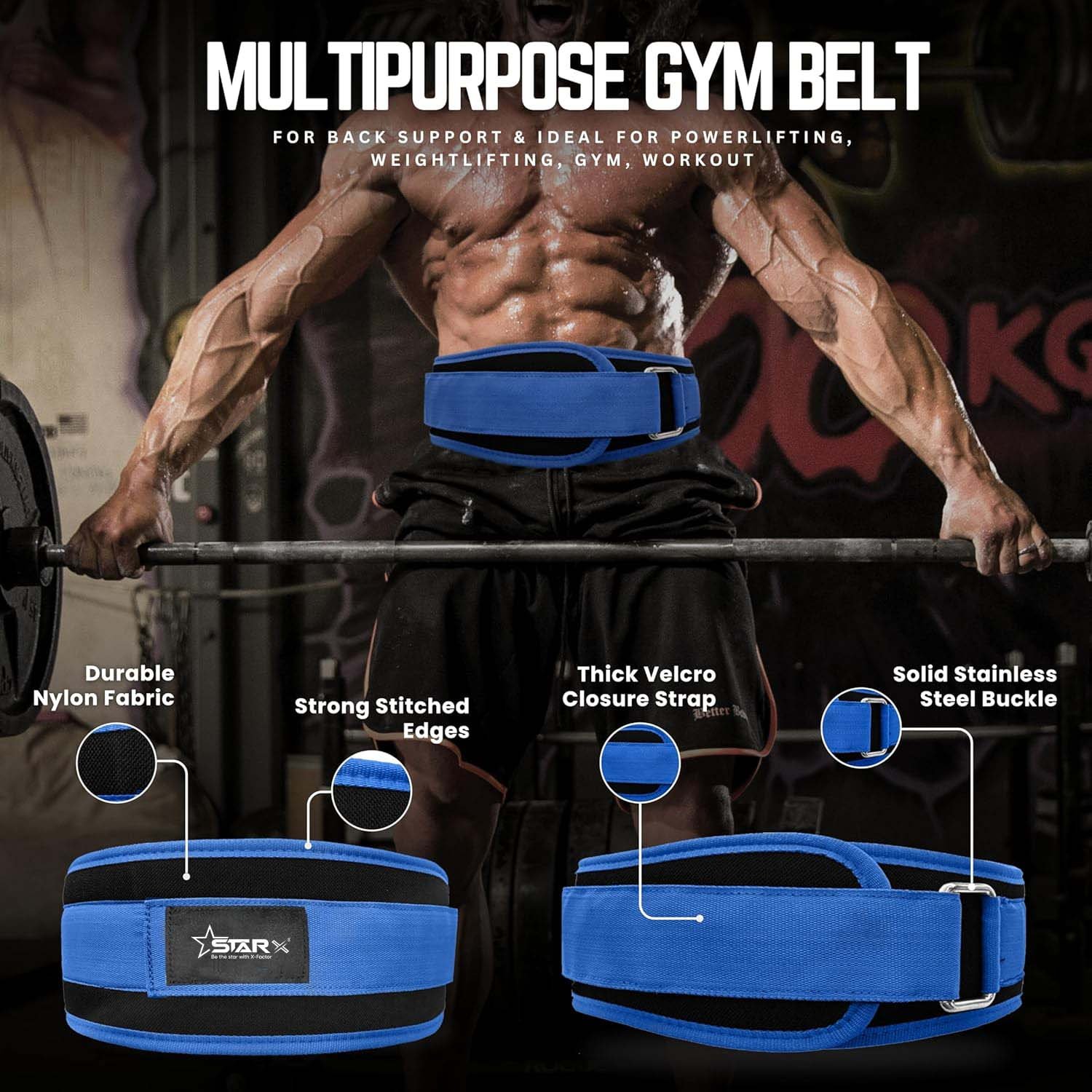 Gym Accessories Set with Duffle Bag, Weight Lifting Belt, Hand Gripper, Jump Rope, Workout Gloves