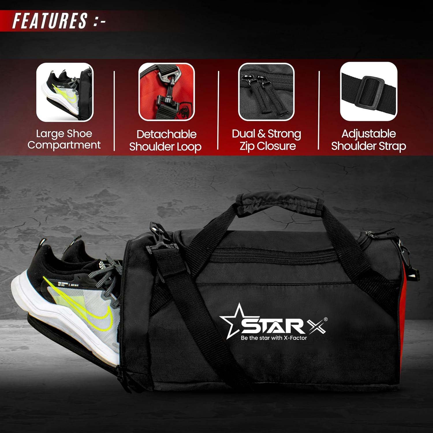 Gym Duffel Bag with Separate Compartment for Men and Women – Ideal for Travel, Sports and Workout