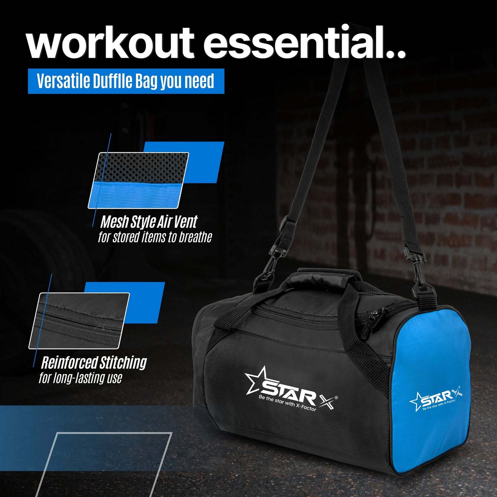 Gym Duffel Bag with Separate Compartment for Men and Women – Ideal for Travel, Sports and Workout