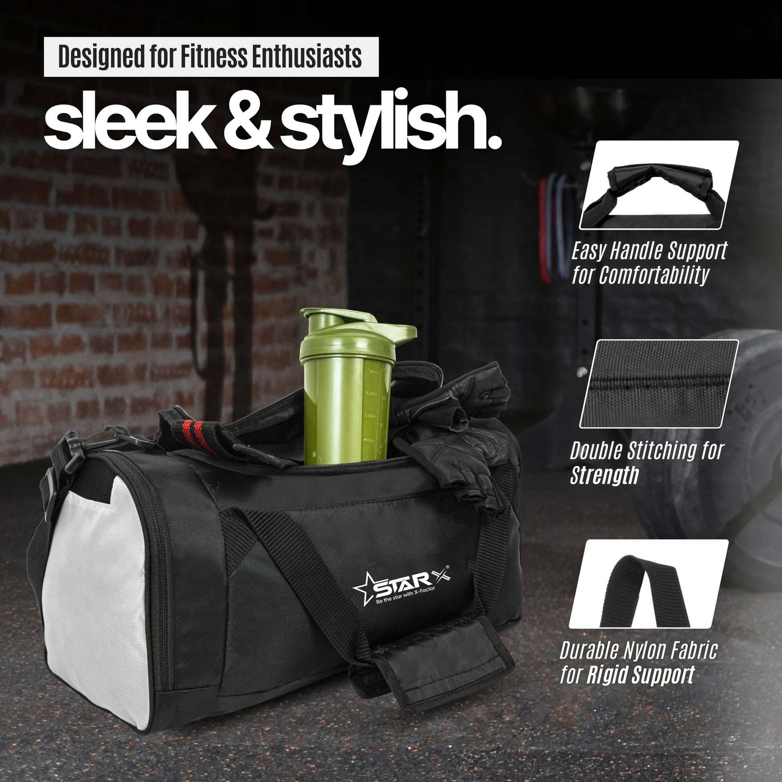 Gym Duffel Bag with Separate Compartment for Men and Women – Ideal for Travel, Sports and Workout
