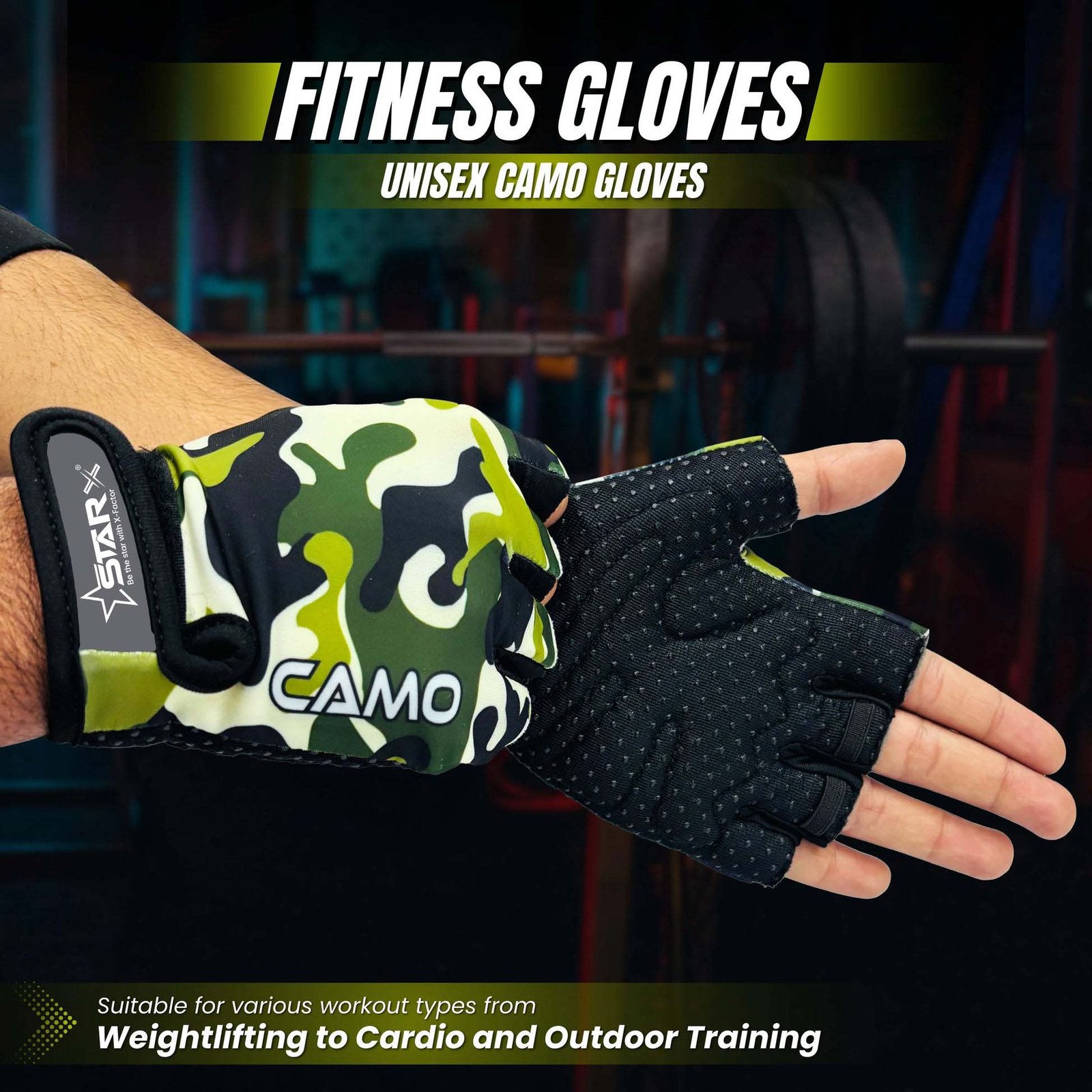 Premium Quality Sporty Look Gym & Fitness Gloves for Weightlifting - Ideal for Men/Women