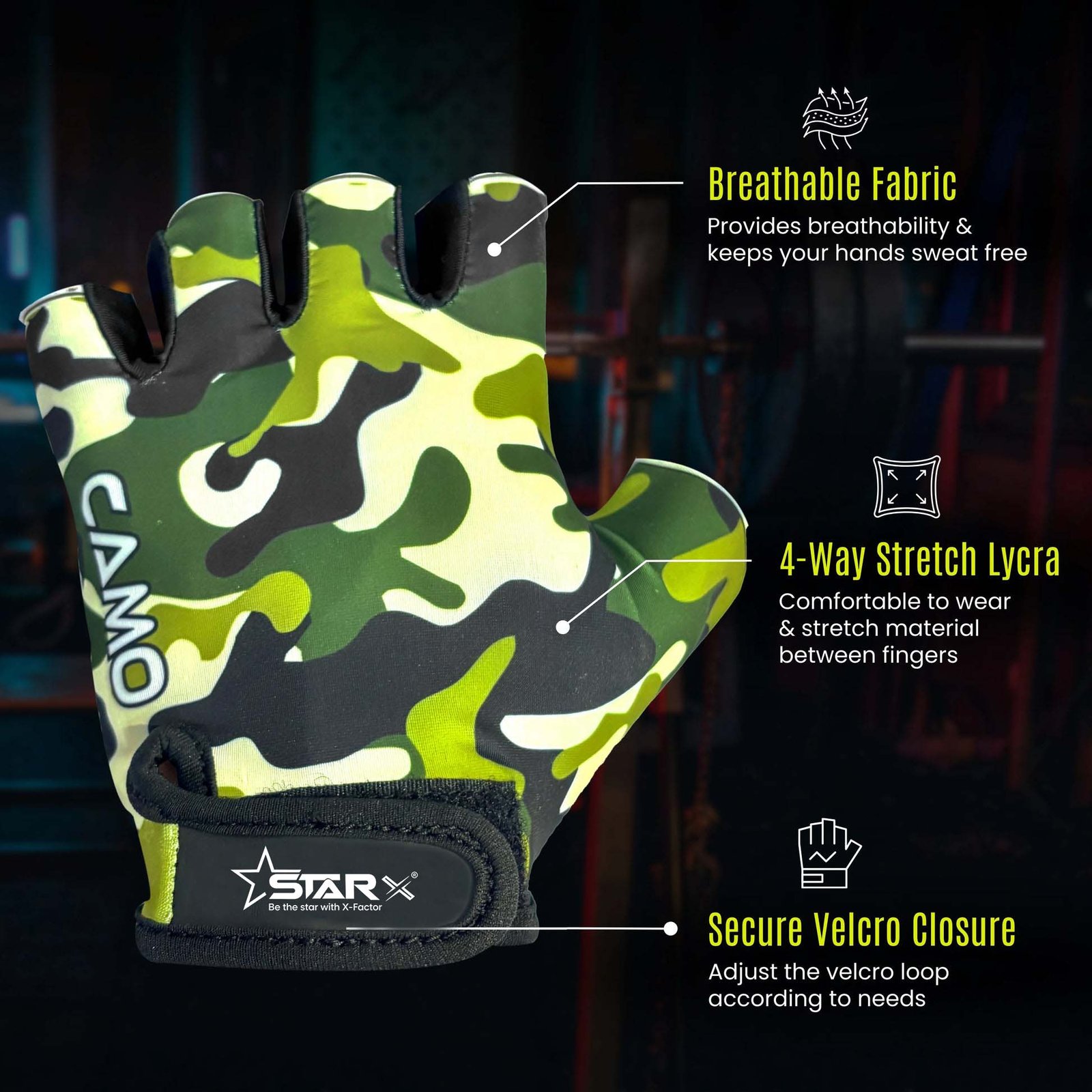 Premium Quality Sporty Look Gym & Fitness Gloves for Weightlifting - Ideal for Men/Women