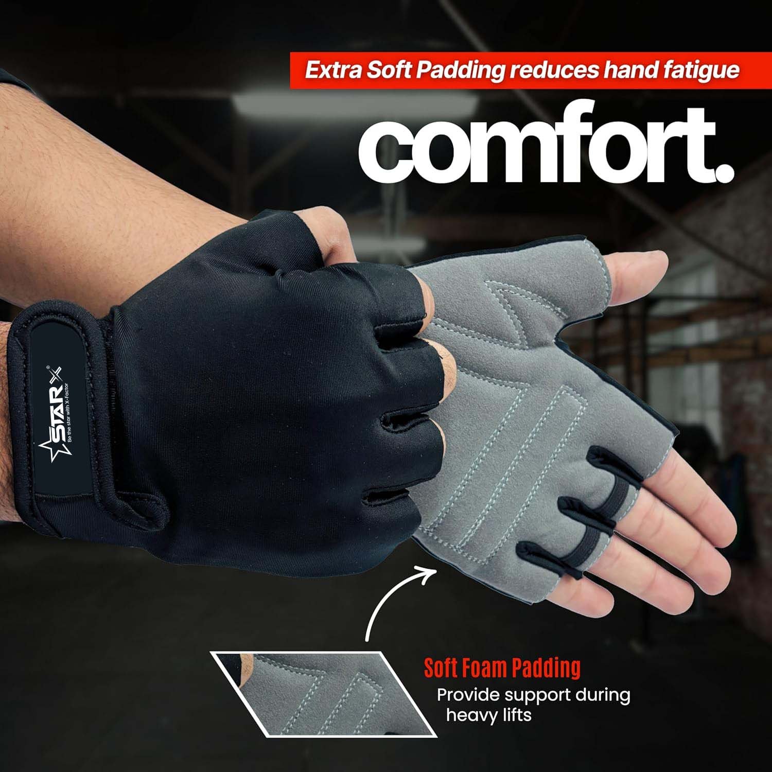 Premium Quality Gym & Fitness Gloves for Weightlifting/Powerlifting - Ideal for Men/Women