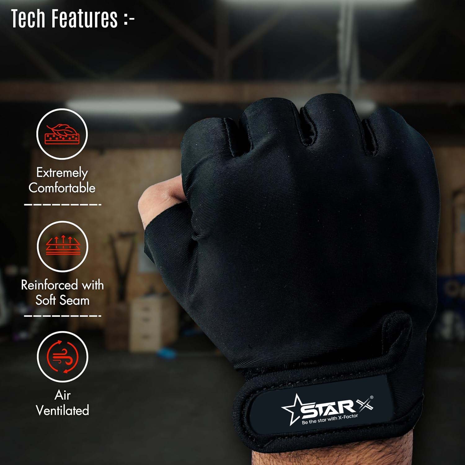 Premium Quality Gym & Fitness Gloves for Weightlifting/Powerlifting - Ideal for Men/Women