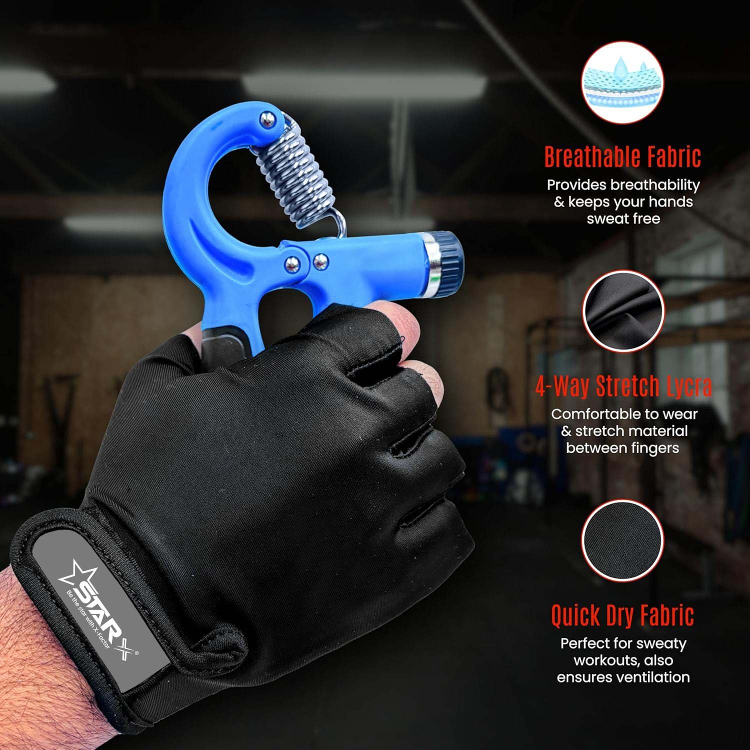 Premium Quality Gym & Fitness Gloves for Weightlifting/Powerlifting - Ideal for Men/Women