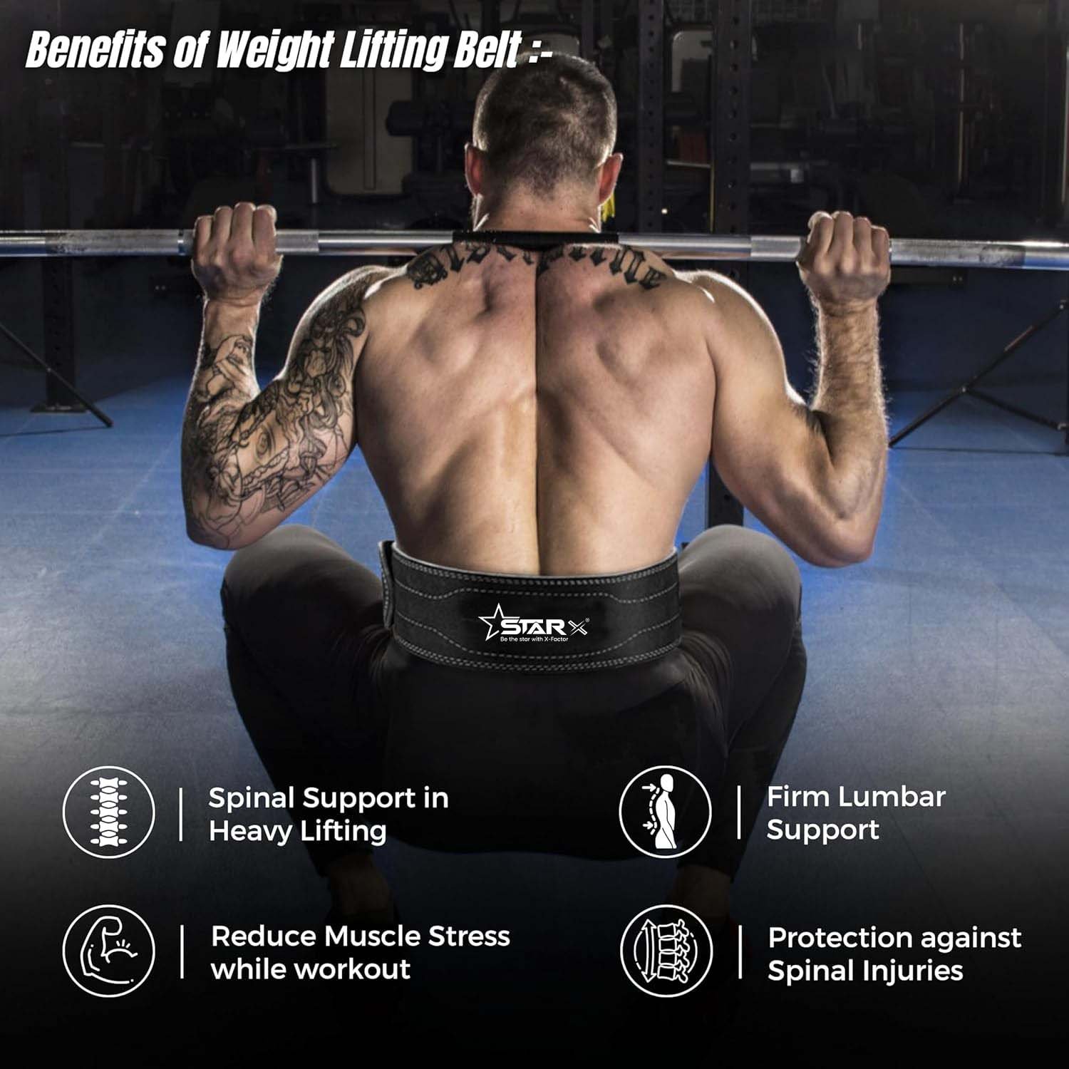 Premium Quality Suede Leather Weightlifting Gym Belt for Daily Workout