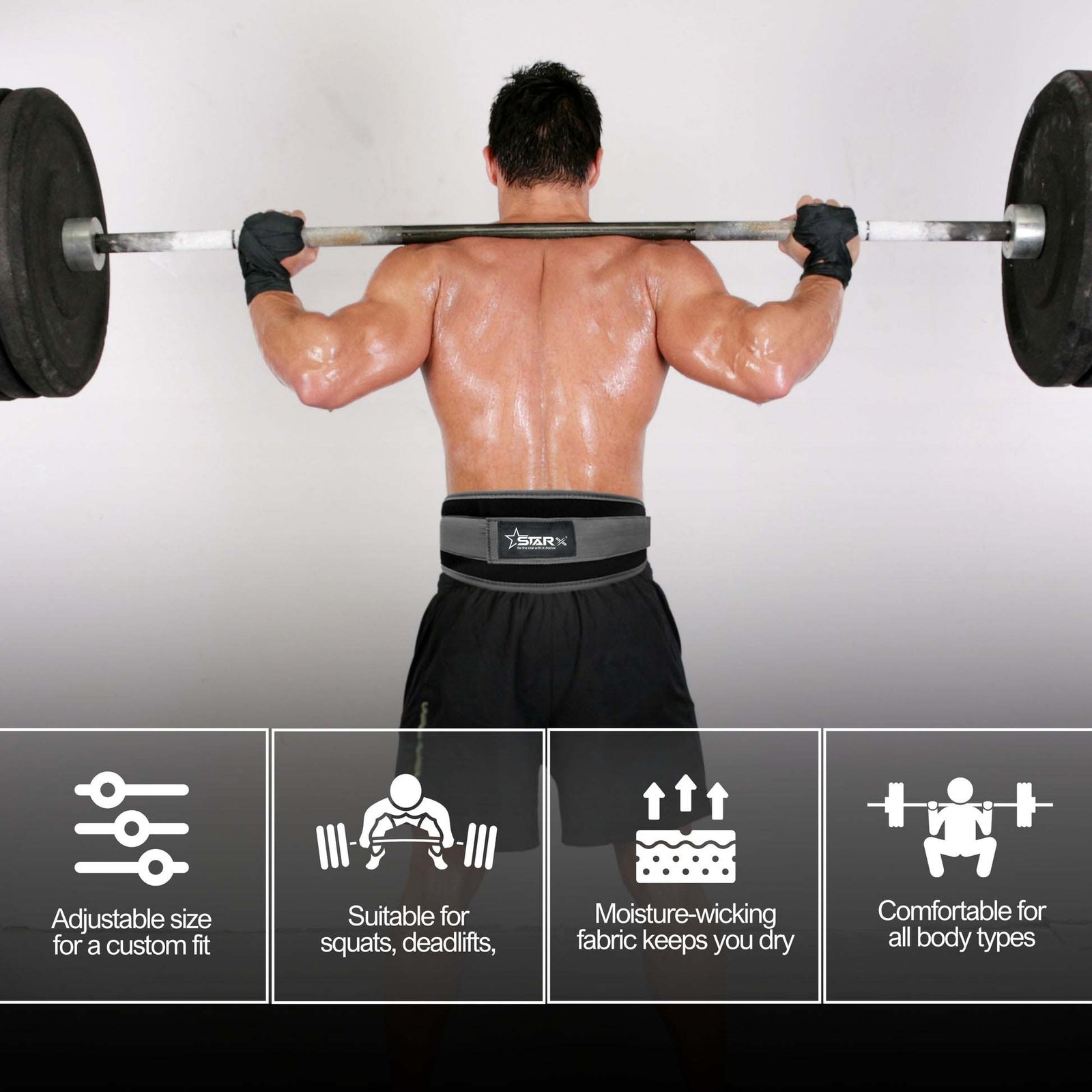 Multipurpose Nylon Gym Belt for Back Support - Ideal for Powerlifting, Weightlifting, Gym, Workout