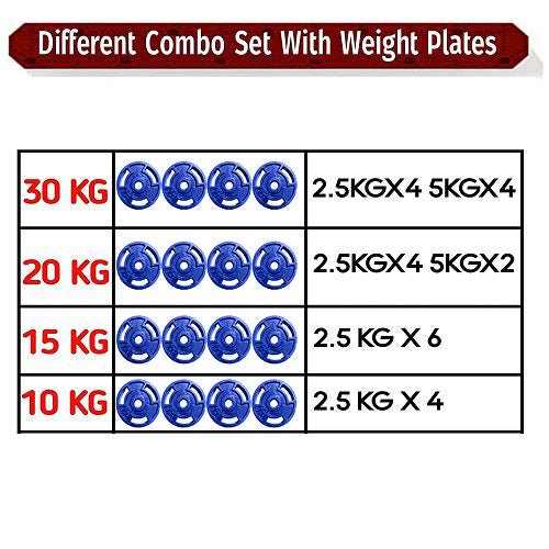 Adjustable Cast Iron Dumbbell Set with Weight Plates & Star Nut Dumbbell Rods