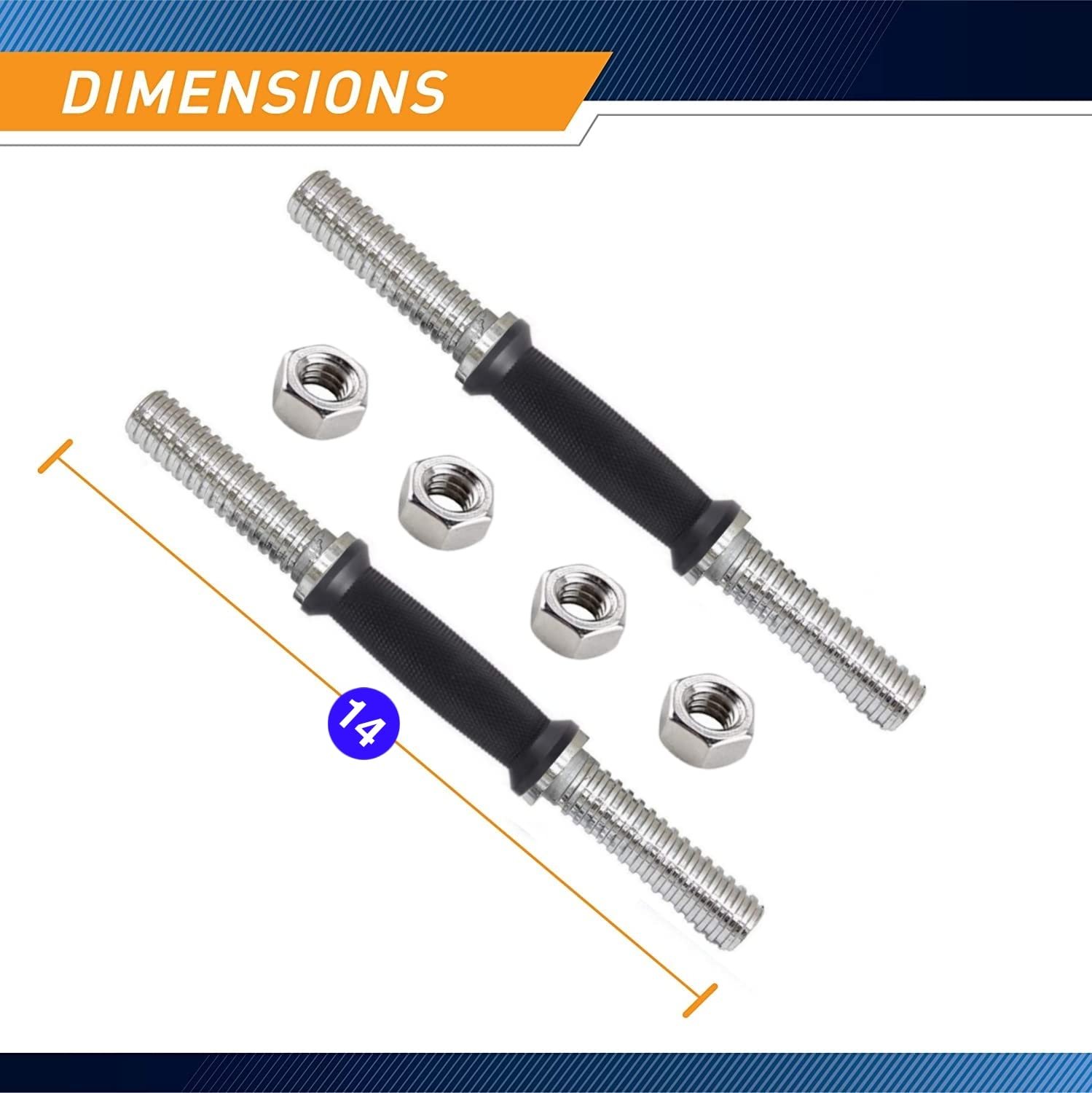 Adjustable Cast Iron Dumbbell Set (Solid Nut) with Weight Plates/Dumbbell Rods