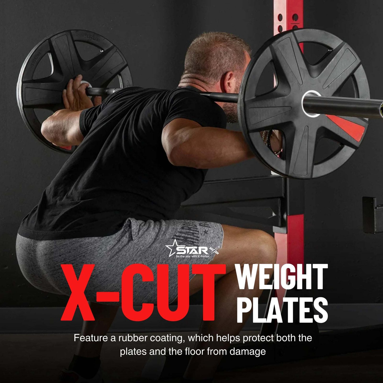 X-Cut Premium Quality Olympic Rubber Integrated Weight Plates