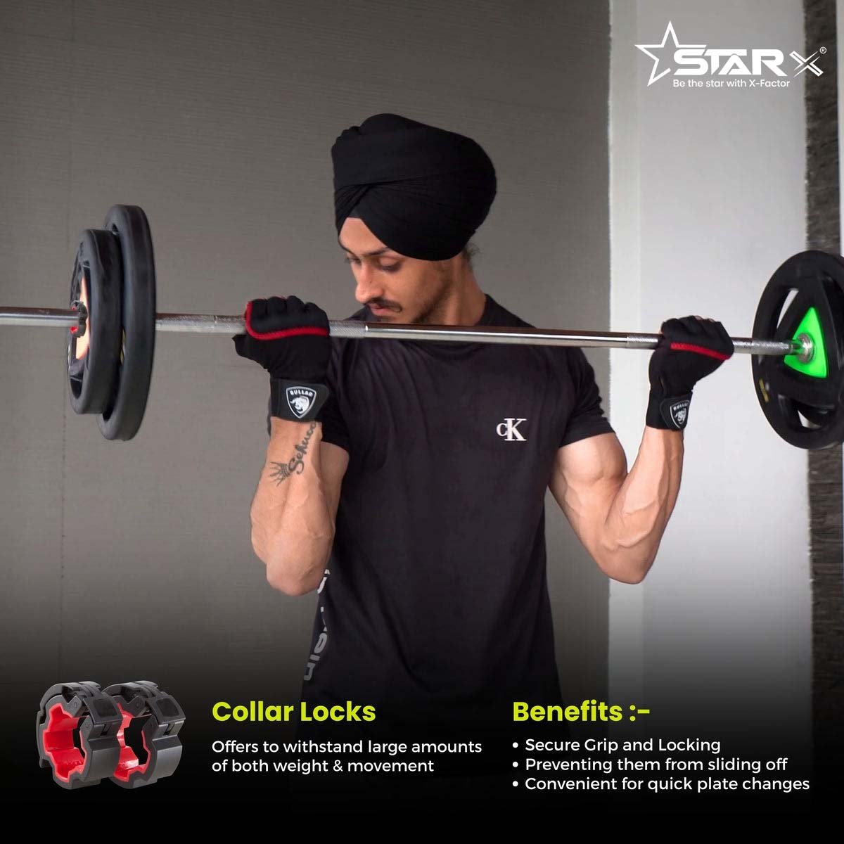 5Ft Straight & 3 ft Curl (28mm) Weight lifting rods with Collar Locks