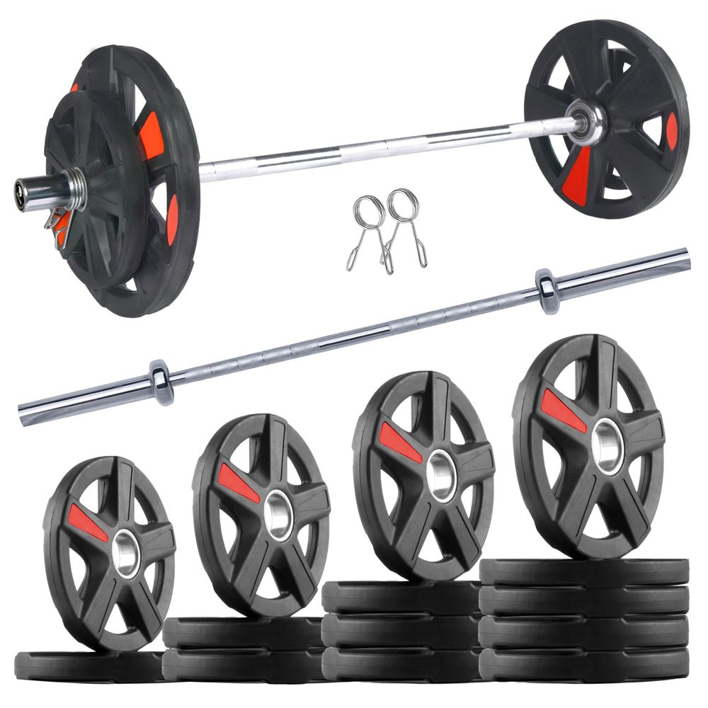 XmarkRubber_10kgto150kg_HomeGymSetwith7ftOlympicBarbell_1